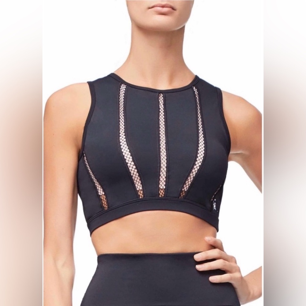 Good American Mixed Mesh Crop Top ~4
